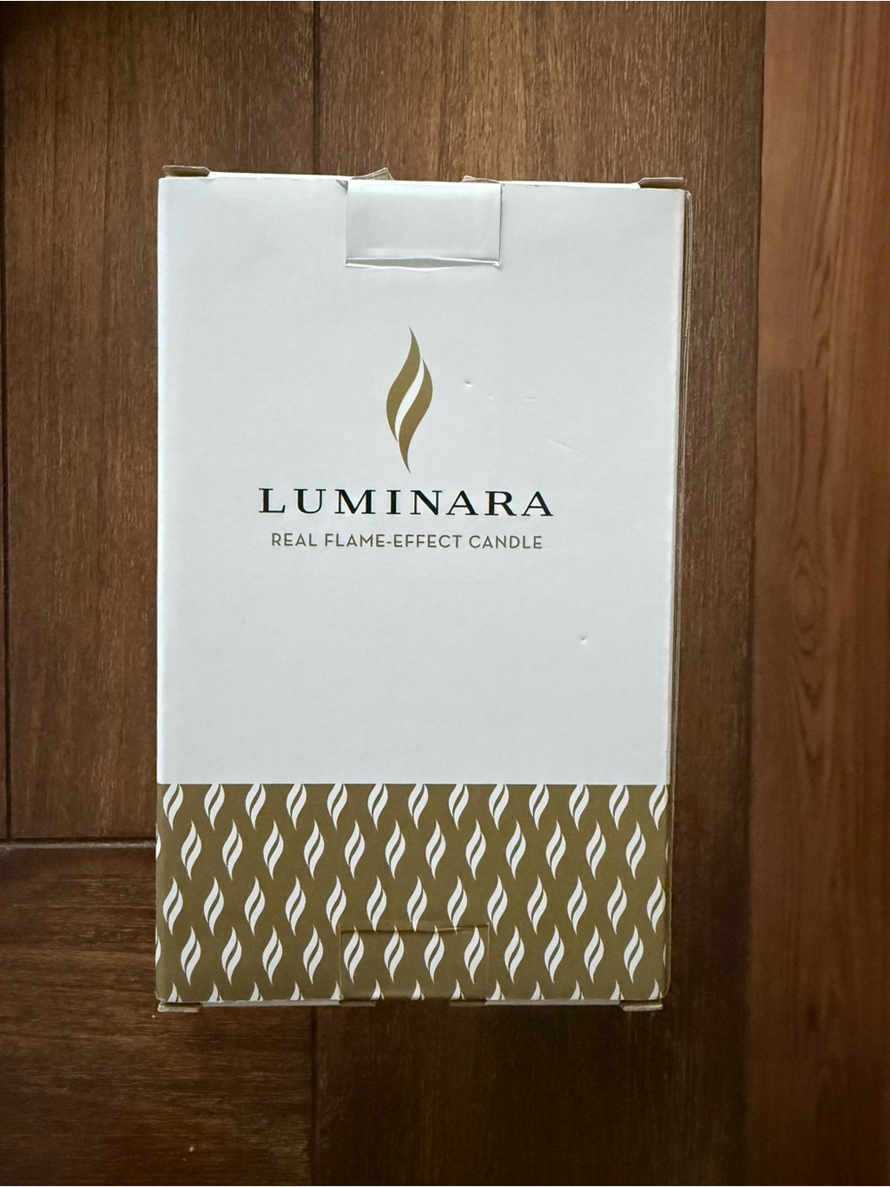 Luminara Real Flame-Effect Candle - White and Gold Box